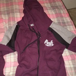 Pink zip up hoodie